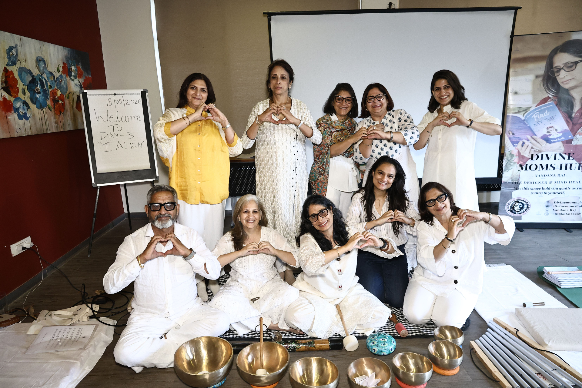 Group portrait from a Divine Whisper retreat experience